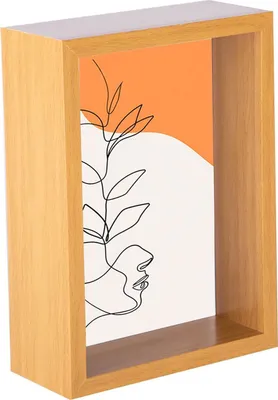 Produktbild von Nicola Spring 3D Deep Box Fotorahmen - Stehendes hängendes Handwerk Schattenbildanzeige - 5 x 7 "- Hellholz