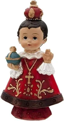 Zdjęcie produktu dla Figurka religijna – Dzieciątko Jezus z Pragi – dekoracja – wykonana ręcznie – wysokość 8 cm – kolorowa