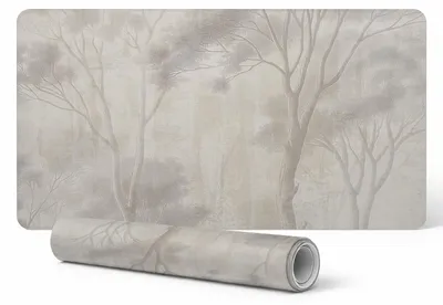 Produktbild von Rutschfeste Schreibtischunterlage mit zartem Waldmotiv, 90 x 45 cm