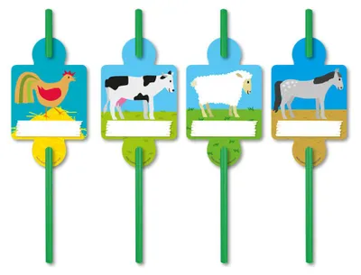Produktbild von Bauernhof Trinkhalme  8 Stk