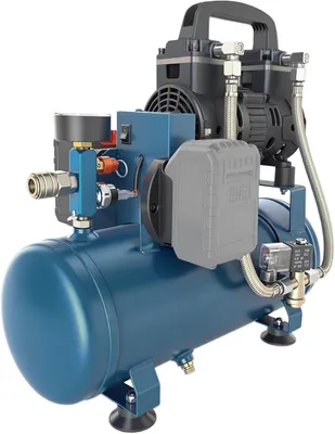 Image de Accucompressor 7,5 Bar - Compresseur d'air portable avec réservoir de 9 litres et conception sans huile