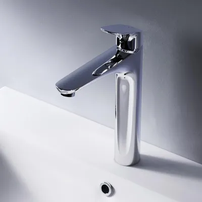 Productafbeelding van AM.PM Wastafelmengkraan, hoge waterkraan, badkamerwastafelkraan, eenhendelmengkraan, chroom, badkamerkraan, mengkraan voor badkamer, wastafelkraan voor opbouw