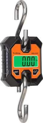 Zdjęcie produktu dla 100kg/50g Przenośna elektroniczna waga wisząca Wielofunkcyjna mała waga elektroniczna KG Catty LB Przełączany wyświetlacz LCD z podświetleniem Domowe polowania Wędkarstwo Ważenie z hakiem