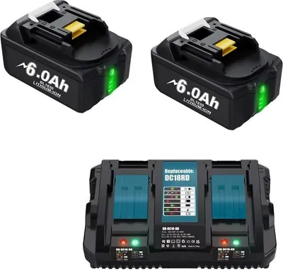 Obrázek produktu pro Akumulátor, kapacita 6000 mAh, kompatibilní s 18V nářadím, sada 2 ks