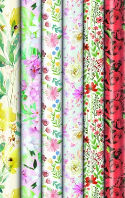 Produktbild von Sortiment Geschenkpapier Präsenta Blumen-Flowers - 60 Röllchen á 200 x 70 cm -Rolle: € 1,95 -Sortiment: € 117,00