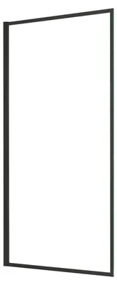 Produktbild von Duschspa 75x140cm Schwarzem Siebdruck-Rand Badewannenaufsatz Glas, Duschwand für Badewanne, feststehender 6mm NANO ESG-Sicherheitsglas Spritzschutz für Badewanne
