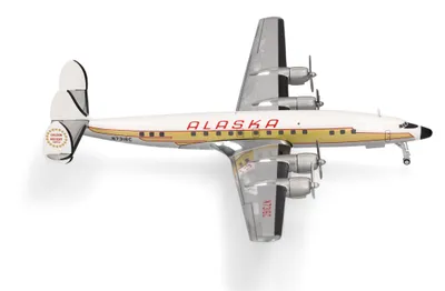 Flugzeugmodell Lockheed L-1649A Starliner, Maßstab 1:200, Metall