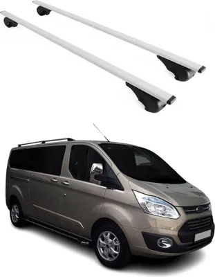 Obrázek produktu pro Příčné střešní nosiče pro Ford Transit Custom 2012–2024, barva: stříbrná