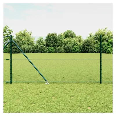Produktbild von Zaunpfosten Grün 10 x 1,2 m (13 mm Maschen) aus Stahl und PVC für Gartenzaun, Hundezaun, Weidezaun und Hühnerzaun
