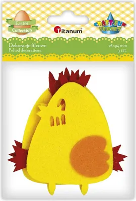 Produktbild von Filz Henne Ornament 3 Stück 76x94mm Titanum