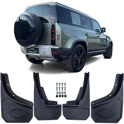 Für Land Rover Defender L663 ab 2020- Schmutzfänger Spritzlappen VORNE + HINTEN in der Farbe von Carparts-Online GmbH