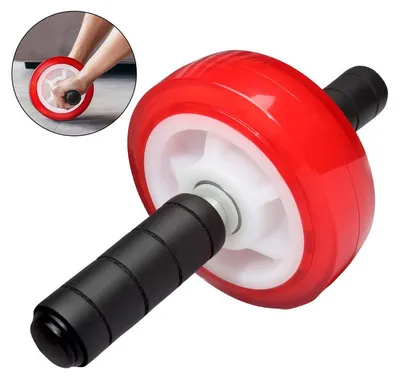 Produktbild von Ab Roller Bauchtrainer Fitness Ab Wheel mit Stahlachse & rutschfestem Rad, Core Trainer für Zuhause Gym Training