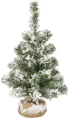 Produktbild von Everlands Mini Weihnachtsbaum im Jutesack 35 cm grün weiß