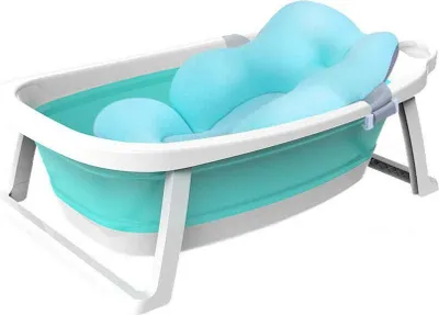 Produktbild von Famanu Babybadewanne mit Kissen - Antirutsch, Kompakt, Für 0-3 Jahre