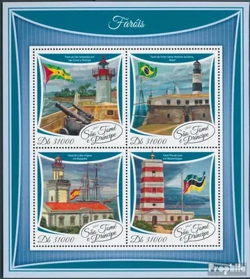 Produktbild von Briefmarken Sao Tome e Principe 2017 Mi 7453-7456 Kleinbogen (kompl. Ausgabe) postfrisch Leuchttürme