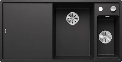 Immagine prodotto di BLANCO AXIA III 6 S, SILGRANIT® PuraDur®, antracite, lavabo a destra, con scarico a distanza, incluso tagliere in vetro