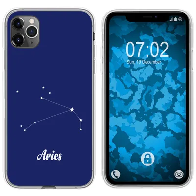 Produktbild von PhoneNatic Case kompatibel mit Apple iPhone 11 Pro Silikon-Hülle SternzeichenAries M11