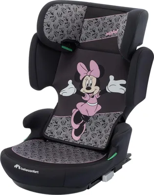 Immagine prodotto di Bebeconfort Disney RoadFix i-Size, Seggiolino auto per bambini, 3,5-12 anni, Miss Minnie, pieghevole, leggero (4,4 kg), 14 posizioni del poggiatesta, Minnie autentica
