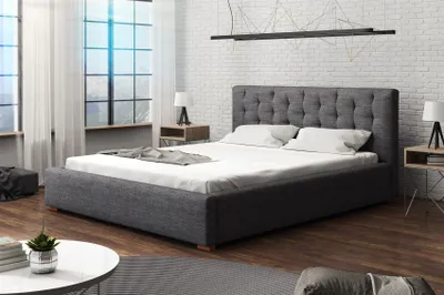 Produktbild von Polsterbett Bett Doppelbett LUCCA Stoff 180x200cm