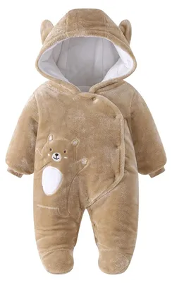 Obrázok produktu pre Zimný overal pre bábätká s kapucňou a kresleným vzorom