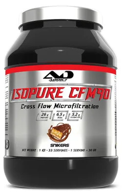 Image de Whey Isolate - Addict Sport Nutrition - Isopure cfm 90 (1kg) - Saveur Snickers