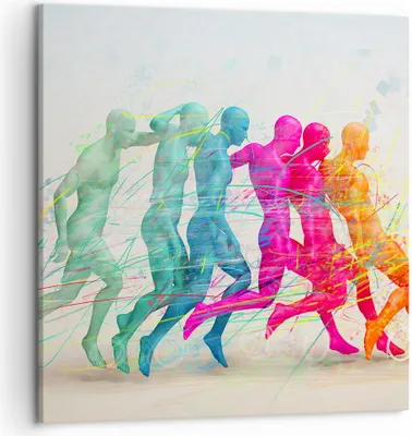 Produktbild von Bild auf Leinwand - Leinwandbild - Spieler Ziel tröpfeln Energie - 50x50cm - Wand Bild - Wanddeko - Leinwanddruck - Bilder - Kunstdruck - Wanddekoration - Leinwand bilder - Wandkunst - AC50x50-3177