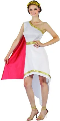 Produktbild von Elegante Römerin Damenkostüm weiss-rot-gold - M