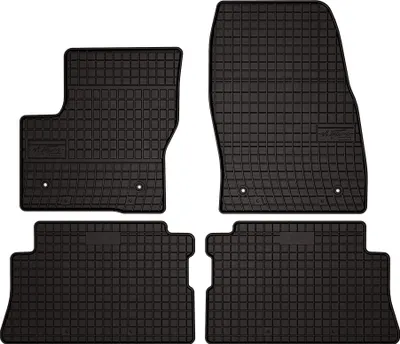 Produktbild von Gummifußmatten passend für Ford Kuga MK2 (SUV, Bj. 2012-2019) –  schwarz, passgenau, mit Befestigungen set 4 Stk. - Gummi-Automatten