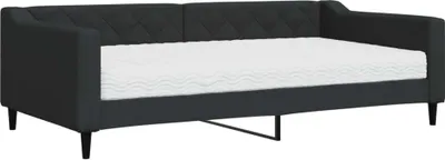 Productafbeelding van vidaXL Dagbed met matras, zwart, 100x200 cm, stof