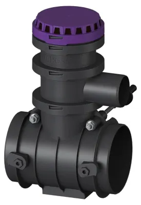 Productafbeelding van Kessel ventilatieverdeelstuk CleverVent, DN70, 15 liter per seconde, PP, zwart, 1 stuk.