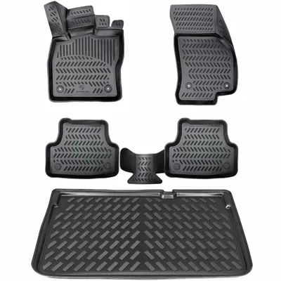Produktbild von ELMASLINE 3D Gummimatten & Kofferraumwanne Set für VW CADDY 4 IV 2015-2020