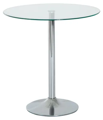 Produktbild von HOMCOM Esstisch, Runder Küchentisch mit Tischplatte aus Glas, Ø70 x 74,5 cm