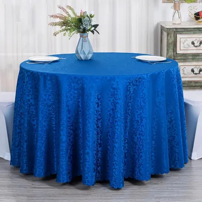 Produktbild von Tischdecke Rund Blau Durchmesser 300 cm Polyester