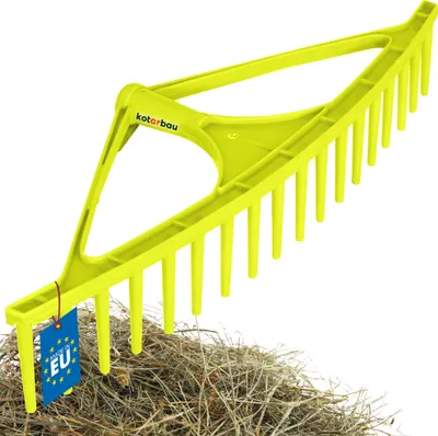 Produktbild von KOTARBAU® Heurechen 64 cm ohne Stiel Laubrechen Kunststoff für Gras- & Heckenschnitt 18 Zinken Rechen für Garten Laubbesen Heuharke Kunststoff Seledin
