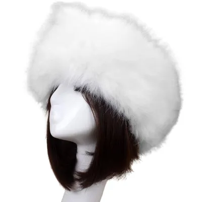 Produktbild von Frauen Herbst Winter Kunstpelz Verdickte Mütze Im Freien Kältebeständige Warme Plüsch Beanie-3
