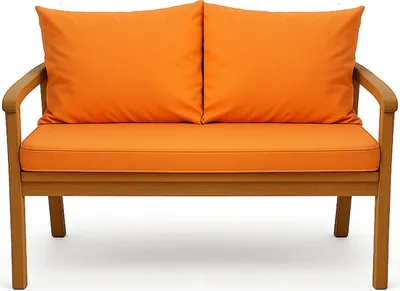 Obrázok produktu pre Vankúše na záhradnú lavicu Pomarančový, Sedák 110x60x7 + operadlo 2x 56x50cm | Podušky na záhradnú pohovku pre 2 osoby | vankúš na záhradnú hojdačku