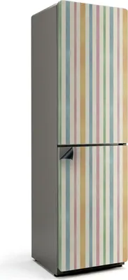 Zdjęcie produktu dla Paski w delikatnych kolorach - Magnetyczna osłona lodówki - Magnetyczna folia dekoracyjna do kuchni - Magnetyczna dekoracja lodówki - Samoprzylepna tablica magnetyczna - Folia magnetyczna na drzwi lodówki - 60x205 cm