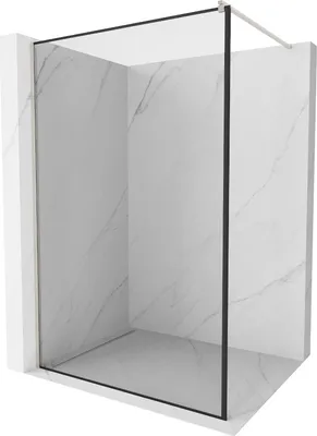 Produktbild von Mexen Kioto Walk-in Duschwand 70 x 200 cm, schwarzes Muster 8 mm, gebürstetes Nickel - 800-070-101-97-70
