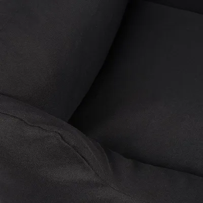 Produktbild von Knuffelwuff Hundebett Lotte aus Velours mit feinem Handwebcharakter M-L 85 x 63cm Schwarz