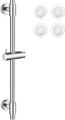 Produktbild von Edelstahl-Duschstange mit Duschkopfhalterung - 78 cm, bohrfreie Montage