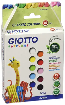Obrázok produktu pre Giotto Patplume, Modelárska hlina, Viacfarebný, 20 g, 200 g, 10 kusov