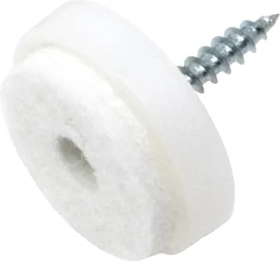 Produktbild von Adsamm® | 16 x Filzgleiter mit Schraube | Ø 24 mm | Weiß | rund | Möbelgleiter zum Schrauben in  von Adsamm®