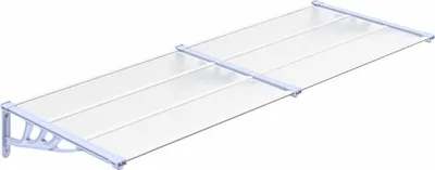 Produktbild von vidaXL Türvordach Grau und Transparent 239x90 cm Polycarbonat