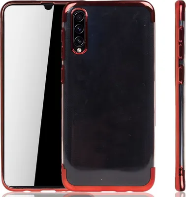 Zdjęcie produktu dla Etui na telefon Samsung Galaxy A30s Red - Clear - TPU Silicone Case Backcover w kolorze przezroczystej czerwieni
