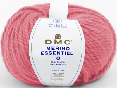 Obrázek produktu pro DMC Merino Essentiel-8 – měkká příze pro hrubé pletení, vyrobená ze 55 % merino vlny a 45 %.Polyakrylu (barva 857)