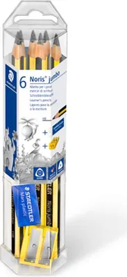 Obrázek produktu pro Staedtler 61 119, Grafitová tužka, Černá, Modrá, Žlutá, Plast, Dřevo, Blistr, 9 kusů