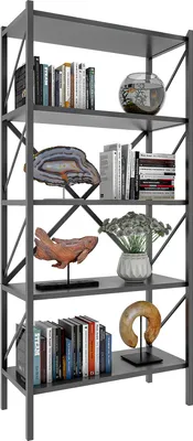 Immagine prodotto di Libreria per scaffali in metallo di legno Libreria Libri Standing Shelf Insasi 5