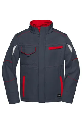 Produktbild von Workwear Softshell Jacket - COLOR - carbon/red, Gr. 6XL