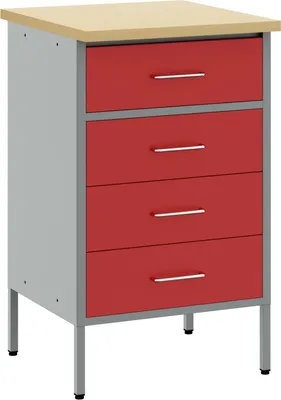 Produktbild von Möbel Werkstattschrank Rot 50x55x85 cm Stahl - Werkbänke 4103461