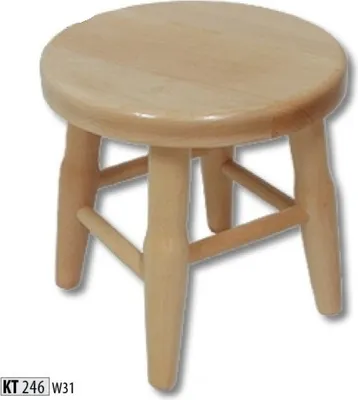 Productafbeelding van Kruk, houten kruk, bankje, houten bankje, massief grenenhout, handgemaakt, meubel, stoel, nieuw
